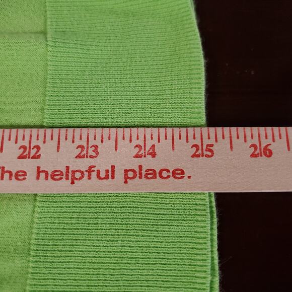 Vtg Chaps V-Neck Button Cardigan Size XL Preppy Country Club Old Money Green - Picture 9 of 9